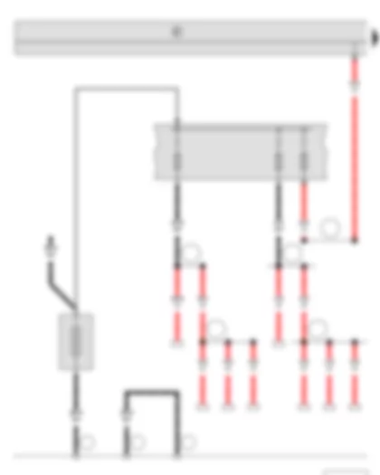 Wiring Diagram  SKODA FABIA II 2013 - Battery - Fuse holder A