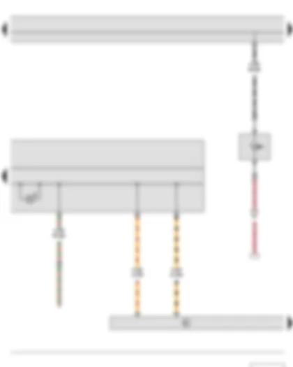 Wiring Diagram  SKODA FABIA II 2013 - Bonnet contact switch - Data bus diagnostic interface - Dash panel insert