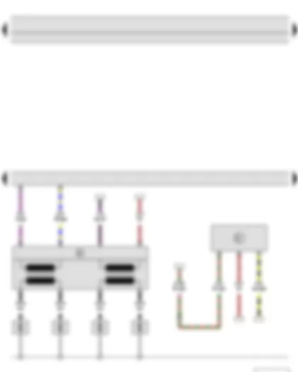 Wiring Diagram  SKODA FABIA II 2015 - Oil level and oil temperature sender - Engine control unit - Ignition transformer