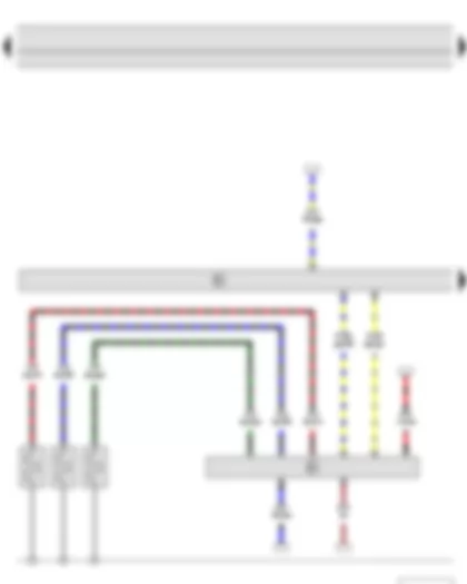 Wiring Diagram  SKODA FABIA II 2013 - Automatic glow period control unit - Engine control unit - Glow plug 1 - Glow plug 2 - Glow plug 3