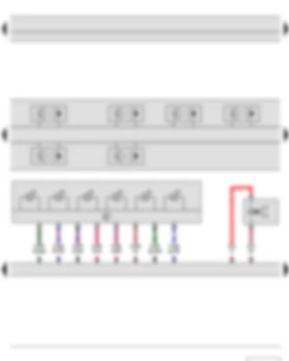 Wiring Diagram  SKODA FABIA II 2015 - Selector lever - Mechatronic unit for dual clutch gearbox - Selector lever lock solenoid - Selector lever position display