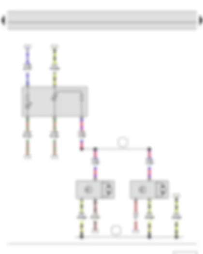 Wiring Diagram  SKODA FABIA II 2014 - Headlight range control regulator - Left headlight range control motor - Right headlight range control motor
