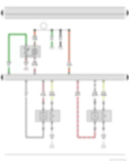 Wiring Diagram  SKODA FABIA II 2011 - Lambda probe - Intake air temperature sender - Intake manifold pressure sender - Lambda probe after catalytic converter - Engine control unit