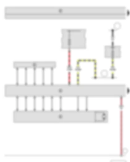 Wiring Diagram  SKODA FABIA II 2011 - Steering moment sender - Power steering control unit - Fuse holder A - Fuse holder B - Electromechanical power steering motor