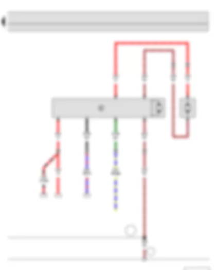 Wiring Diagram  SKODA FABIA II 2011 - Radiator fan control unit - Radiator fan - Radiator fan on right of radiator