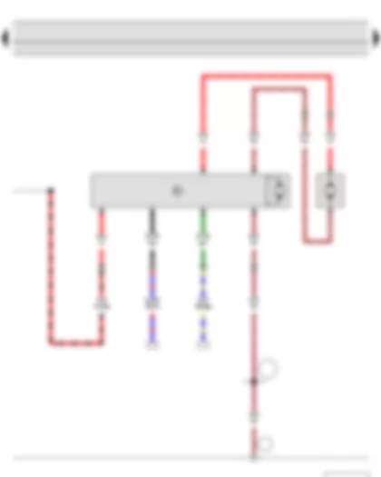 Wiring Diagram  SKODA FABIA II 2012 - Radiator fan control unit - Radiator fan - Radiator fan on right of radiator