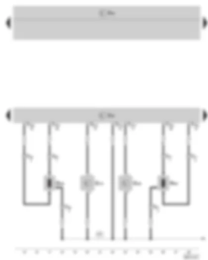 Wiring Diagram  SKODA FABIA II 2007 - Airbag control unit - Coil - Side airbag crash sensor - driver side - Side airbag crash sensor - front passenger side - Side airbag igniter - driver side - Side airbag igniter - front passenger side