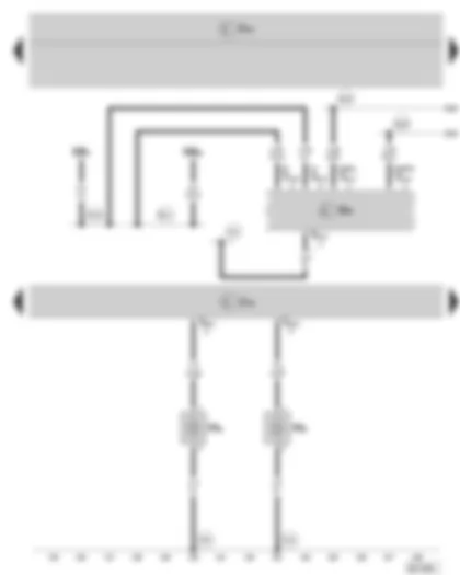 Wiring Diagram  SKODA FABIA II 2007 - Cornering light and headlight range control - control unit - Steering angle sender - Static cornering light - left - Static cornering light - right