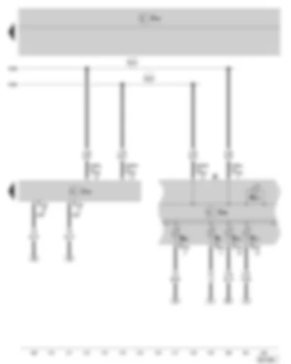 Wiring Diagram  SKODA FABIA II 2008 - Cornering light and headlight range control - control unit - Dash panel insert