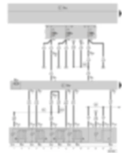 Wiring Diagram  SKODA FABIA II 2007 - Door control unit - driver side - Window regulator motor - driver side - Window regulator switch in driver door - Fuse holder B