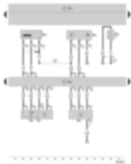 Wiring Diagram  SKODA FABIA II 2007 - Engine control unit - Engine speed sender - Hall sender - Air mass meter - Intake manifold pressure sender - Intake manifold temperature sender - Heating resistor of crankcase ventilation