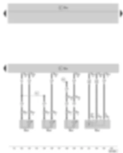 Wiring Diagram  SKODA FABIA II 2010 - Engine control unit - Exhaust gas temperature sender 1 - Exhaust gas temperature sender 2 for bank 1 - Exhaust gas pressure sensor 1 - Temperature sender downstream particle filter