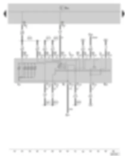Wiring Diagram  SKODA FABIA II 2008 - Light switch (not valid for Bi - halogen headlight)