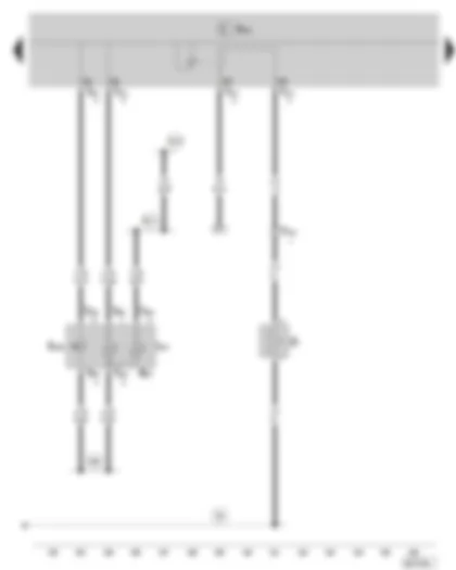 Wiring Diagram  SKODA FABIA II 2009 - Heated rear window button - Heated rear window