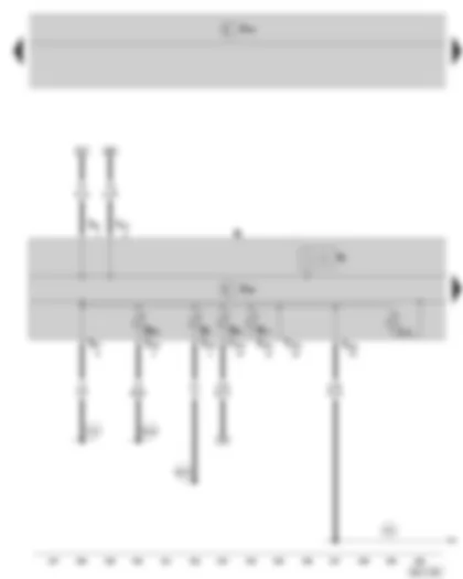 Wiring Diagram  SKODA FABIA II 2008 - Dash panel insert - Control unit in dash panel insert - Warning lights - Digital clock