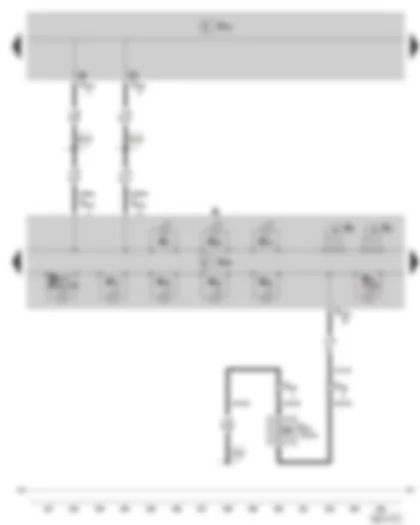 Wiring Diagram  SKODA FABIA II 2007 - Dash panel insert - Control unit in dash panel insert - Warning lights - Coolant temperature gauge - Rev. Counter - Belt switch - driver side