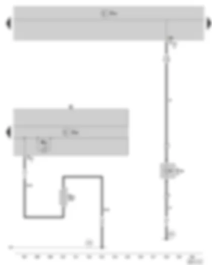 Wiring Diagram  SKODA FABIA II 2007 - Dash panel insert - Control unit in dash panel insert - Warning lights - Bonnet contact switch - Brake pad wear sender