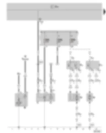 Wiring Diagram  SKODA FABIA II 2007 - Starter - Alternator - Radiator fan thermal switch - Radiator fan - Fuse holder A on the battery