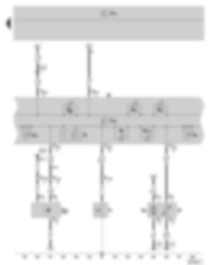 Wiring Diagram  SKODA FABIA II 2007 - Dash panel insert - Control unit in dash panel insert - Warning lights - Oil pressure switch - Fuel gauge sender - Fuel pump for predelivery - Speedometer sender - Fuel gauge - Speedometer -Odometer display