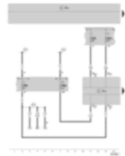 Wiring Diagram  SKODA FABIA II 2007 - ABS control unit - Fuse holder A on battery - Fuse holder B