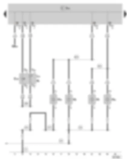 Wiring Diagram  SKODA FABIA II 2008 - Hazard warning lights button - Front turn signal - Side turn signal 