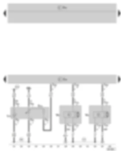 Wiring Diagram  SKODA FABIA II 2008 - Headlight range control adjuster - Cornering light and headlight range control - control unit - Headlight range control motor - left - Headlight range control motor - right