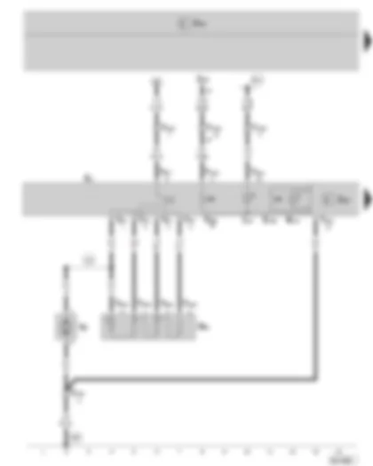 Wiring Diagram  SKODA FABIA II 2008 - Fresh air and air recirculation flap control unit - Fresh air blower switch - Fresh air blower - Fresh air blower series resistor with overheating fuse