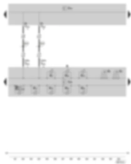 Wiring Diagram  SKODA FABIA II 2008 - Dash panel insert - Control unit in dash panel insert - Warning lights - Coolant temperature gauge - Rev. counter