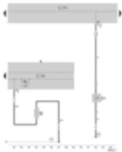 Wiring Diagram  SKODA FABIA II 2009 - Dash panel insert - Control unit in dash panel insert - Warning lights - Bonnet contact switch - Brake pad wear sender