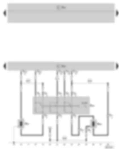 Wiring Diagram  SKODA FABIA II 2009 - Airbag control unit - Airbag igniter 1 - front passenger side - Side airbag igniter - front passenger side - Airbag disabling key switch - front passenger side