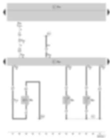 Wiring Diagram  SKODA FABIA II 2010 - Engine control unit - Coolant temperature sender - Fuel temperature sender - Charge pressure control solenoid valve