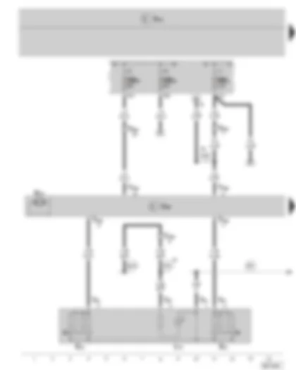 Wiring Diagram  SKODA FABIA II 2010 - Door control unit - driver side - Window regulator motor - driver side - Window regulator switch in driver door - Fuse holder B