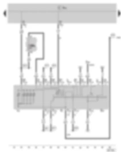 Wiring Diagram  SKODA FABIA II 2009 - Light switch - fuse holder B (not valid for Bi - halogen headlight)