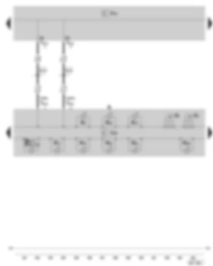 Wiring Diagram  SKODA FABIA II 2010 - Dash panel insert - Control unit in dash panel insert - Warning lights - Coolant temperature gauge - Rev. counter