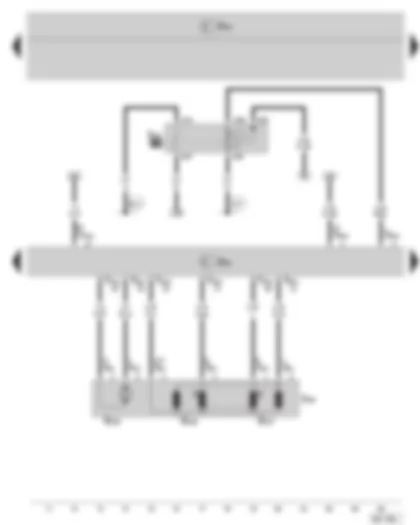 Wiring Diagram  SKODA FABIA II 2009 - Engine control unit - Throttle valve control unit - Current supply relay for Simos control unit