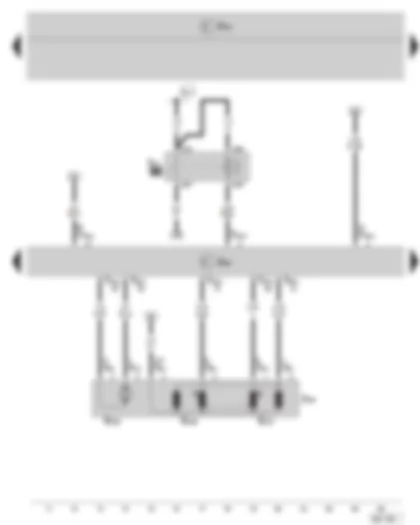 Wiring Diagram  SKODA FABIA II 2009 - Engine control unit - Throttle valve control unit - Motronic current supply relay