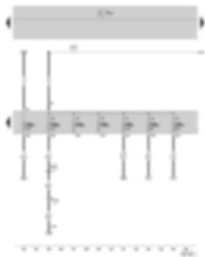 Wiring Diagram  SKODA FABIA II 2009 - Fuse holder B