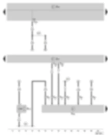 Wiring Diagram  SKODA FABIA II 2009 - Automatic gearbox control unit - Tiptronic switch - Selector lever position magnet