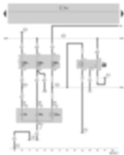 Wiring Diagram  SKODA FABIA II 2010 - Left headlight - Headlight dip relay - Fuse holder B