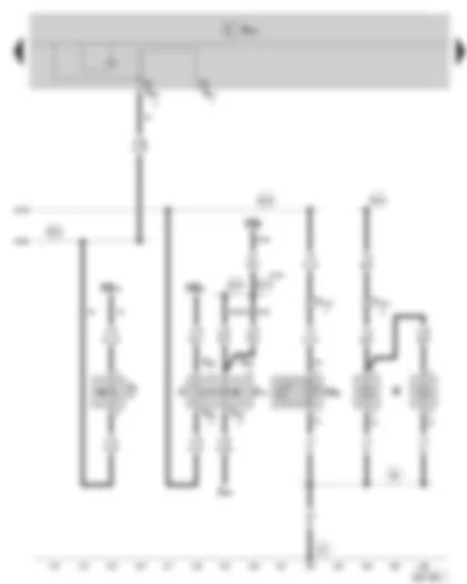 Wiring Diagram  SKODA FABIA II 2009 - Brake light switch - Brake pedal switch - Reversing light switch - High level brake light - Number plate light