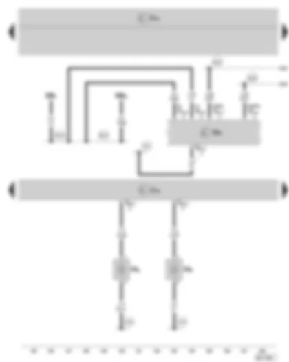 Wiring Diagram  SKODA FABIA II 2009 - Cornering light and headlight range control - control unit - Steering angle sender - Static cornering light - left - Static cornering light - right