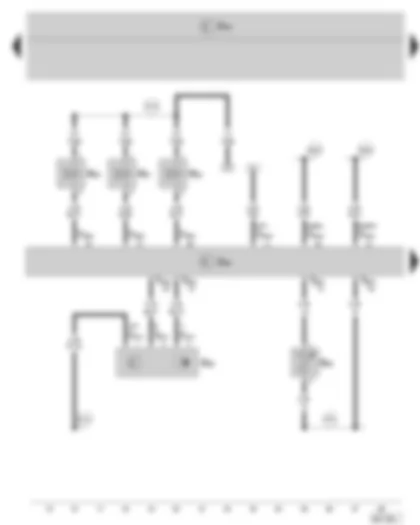 Wiring Diagram  SKODA FABIA II 2010 - Engine control unit - Engine speed sender - Coolant temperature sender - Injectors