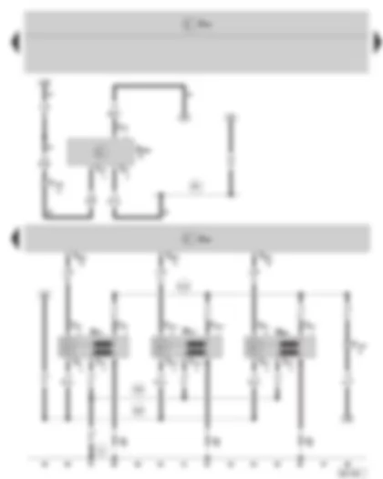 Wiring Diagram  SKODA FABIA II 2010 - Engine control unit - Oil level and oil temperature sender - Ignition system