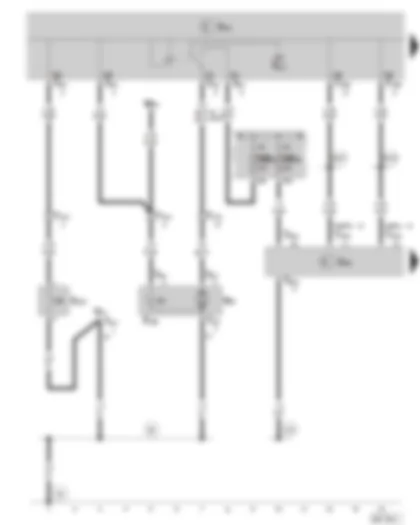 Wiring Diagram  SKODA FABIA II 2010 - Convenience system central control unit - Rear lid handle release button - Rear lid lock unit - Central locking motor in rear lid - Fuse holder B