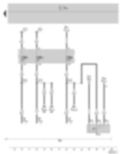 Wiring Diagram  SKODA FABIA II 2009 - Fuse holder B - trailer socket - contact switch for rear fog light cut-out