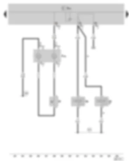 Wiring Diagram  SKODA FABIA II 2010 - Horn activation - high tone horn - low tone horn - coil