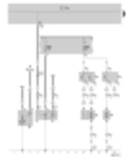 Wiring Diagram  SKODA FABIA II 2010 - Starter - Alternator - Radiator fan thermal switch - Radiator fan - Fuse holder A on the battery