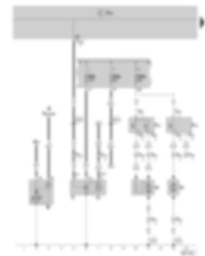 Wiring Diagram  SKODA FABIA II 2010 - Starter - Alternator - Radiator fan thermal switch - Radiator fan - Fuse holder A on the battery