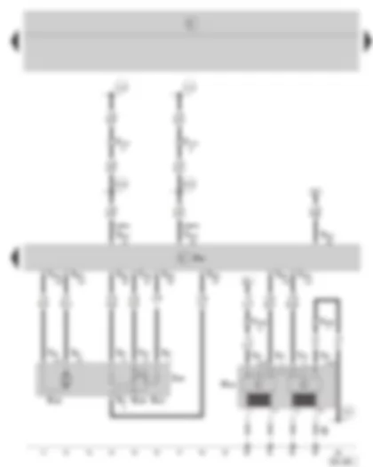Wiring Diagram  SKODA FABIA 2001 - Simos control unit - throttle valve control unit - ignition system