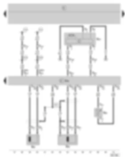 Wiring Diagram  SKODA FABIA 2001 - Diesel direct injection system control unit - engine speed sender - coolant temperature sender - needle lift sender